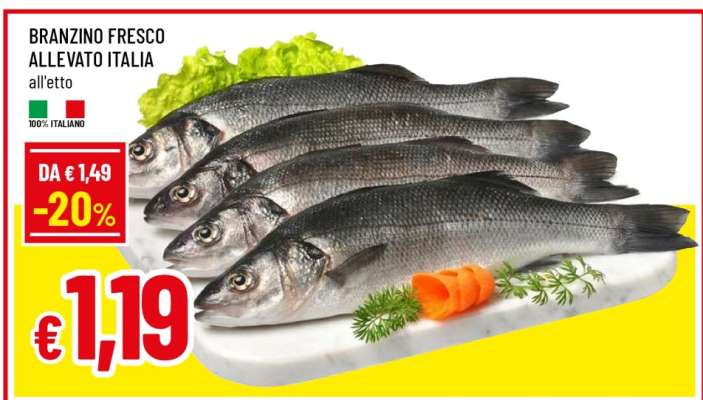 BRANZINO FRESCO ALLEVATO ITALIA