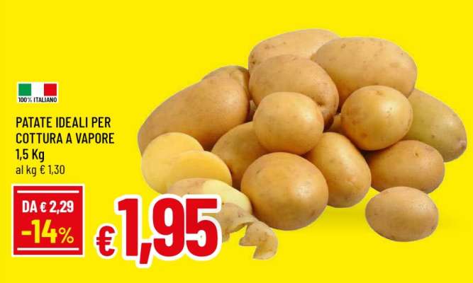 PATATE IDEALI PER COTTURA A VAPORE