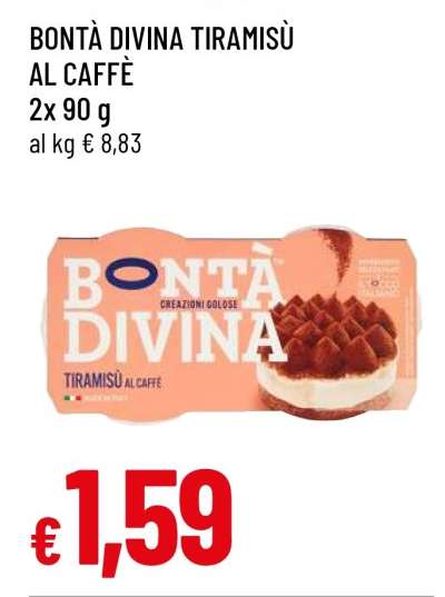 Bontà Divina Tiramisù al Caffè