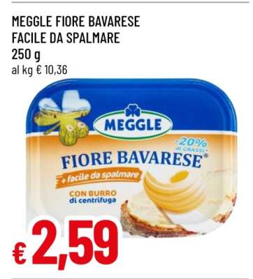 MEGGLE FIORE BAVARESE FACILE DA SPALMARE