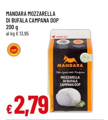 MANDARA MOZZARELLA DI BUFALA CAMPANA DOP