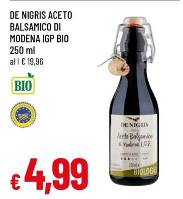 DE NIGRIS ACETO BALSAMICO DI MODENA IGP BIO