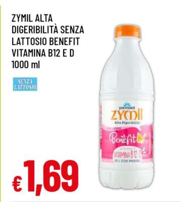Zymil Alta Digeribilità Senza Lattosio Benefit Vitamina B12 e D 1000 ml