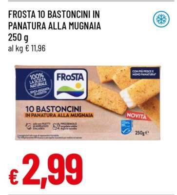 FROSTA 10 BASTONCINI IN PANATURA ALLA MUGNAIA