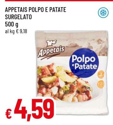 APPETAIS POLPO E PATATE SURGELATO