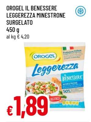 OROGEL IL BENESSERE LEGGEREZZA MINESTRONE SURGELATO