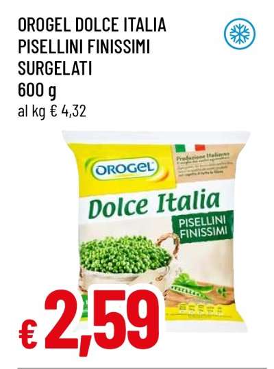 OROGEL DOLCE ITALIA PISELLINI FINISSIMI SURGELATI