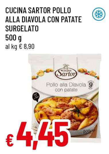 CUCINA SARTOR POLLO ALLA DIAVOLA CON PATATE SURGELATO