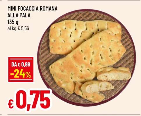 MINI FOCACCIA ROMANA ALLA PALA