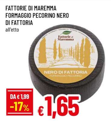 FATTORIE DI MAREMMA FORMAGGIO PECORINO NERO DI FATTORIA