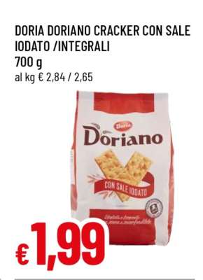 DORIA DORIANO CRACKER CON SALE IODATO /INTEGRALI