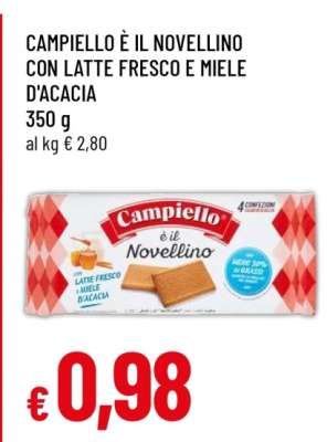 CAMPIELLO È IL NOVELLINO CON LATTE FRESCO E MIELE D'ACACIA