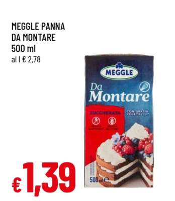MEGGLE PANNA DA MONTARE