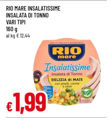 RIO MARE INSALATISSIME INSALATA DI TONNO VARI TIPI