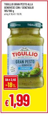 TIGULLIO GRAN PESTO ALLA GENOVESE CON / SENZ'AGLIO