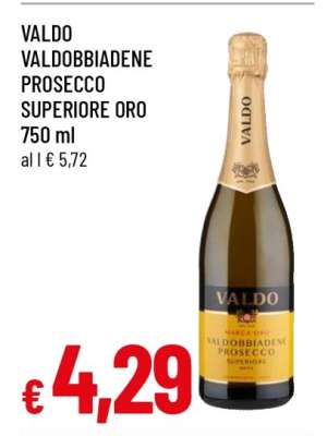 VALDO VALDOBBIADENE PROSECCO SUPERIORE ORO 750 ml
