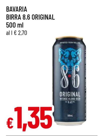 BAVARIA BIRRA 8.6 ORIGINAL