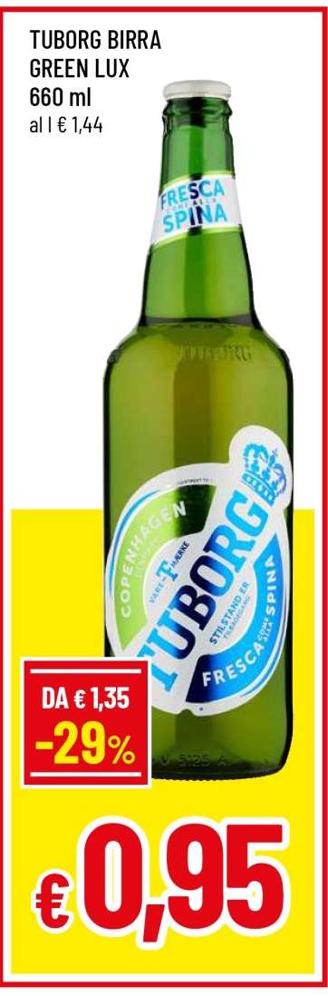 TUBORG BIRRA GREEN LUX