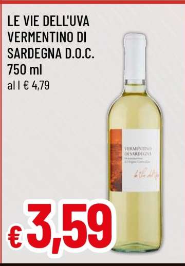 LE VIE DELL'UVA VERMENTINO DI SARDEGNA D.O.C.