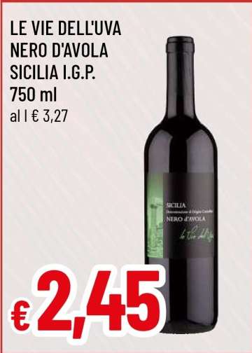 LE VIE DELL'UVA NERO D'AVOLA