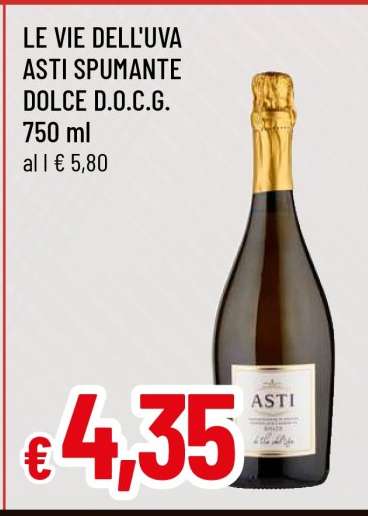 LE VIE DELL'UVA ASTI SPUMANTE DOLCE D.O.C.G.