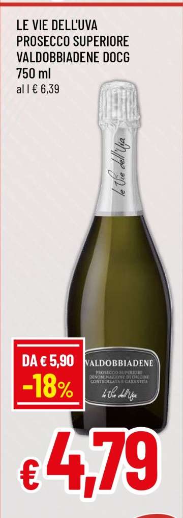 LE VIE DELL'UVA Prosecco Superiore Valdobbiadene DOCG