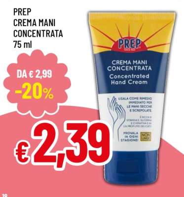 PREP CREMA MANI CONCENTRATA 75 ml