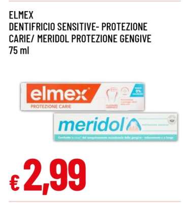 ELMEX DENTIFRICIO SENSITIVE- PROTEZIONE CARIE/ MERIDOL PROTEZIONE GENGIVE