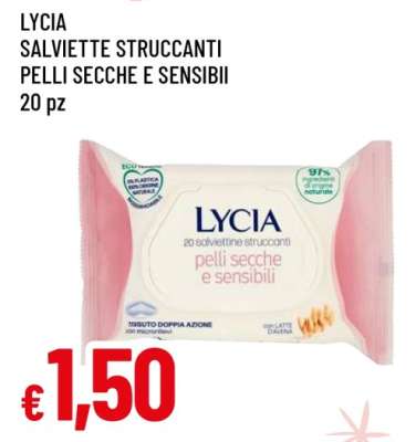 LYCIA SALVIETTE STRUCCANTI PELLI SECCHE E SENSIBILI