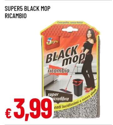 SUPER5 BLACK MOP RICAMBIO