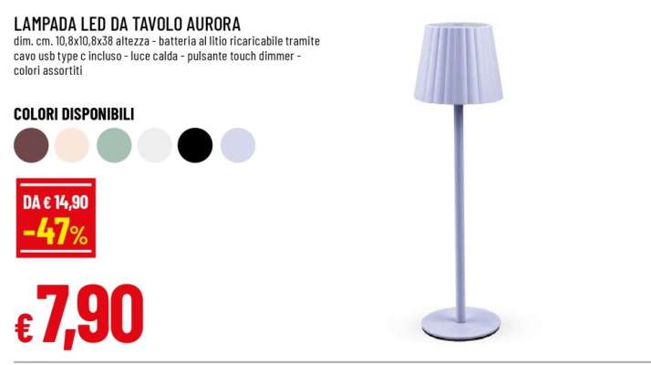 LAMPADA LED DA TAVOLO AURORA