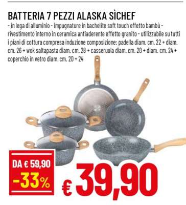 BATTERIA 7 PEZZI ALASKA SICHEF