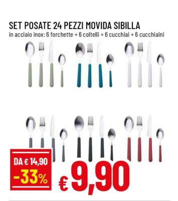 SET POSATE 24 PEZZI MOVIDA SIBILLA
