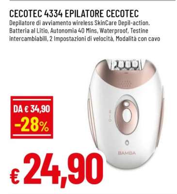 CECOTEC 4334 EPILATORE CECOTEC