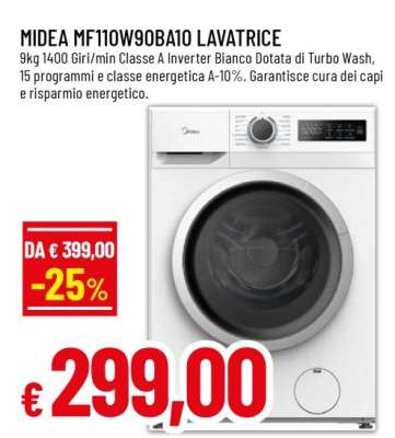 MIDEA MF110W90BA10 LAVATRICE