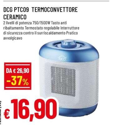 DCG PTC09 TERMOCONVETTORE CERAMICO