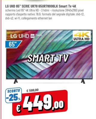 LG UHD 65” SERIE UR78 65UR78006LK Smart Tv 4K