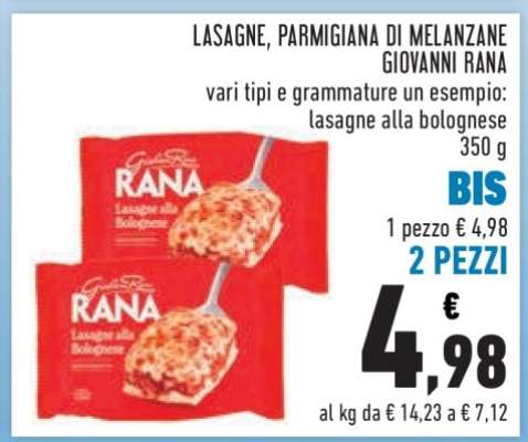 Lasagne, Parmigiana di Melanzane Giovanni Rana