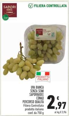 Uva bianca senza semi