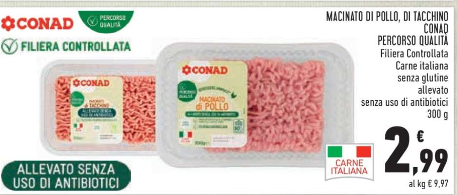 MACINATO DI POLLO, DI TACCHINO CONAD