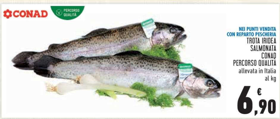 TROTA IRIDEA SALMONATA CONAD PERCORSO QUALITÀ