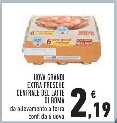 Uova grandi extra fresche Centrale del Latte di Roma