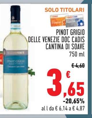 Pinot Grigio delle Venezie DOC Cadis Cantina di Soave