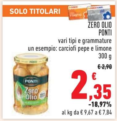ZERO OLIO PONTI