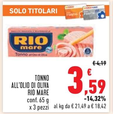 Tonno all’Olio di Oliva Rio Mare