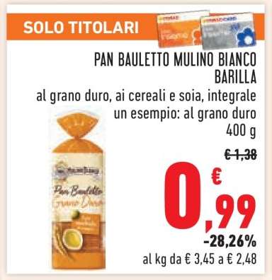 PAN BAULETTO MULINO BIANCO BARILLA