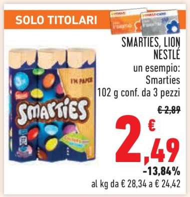 SMARTIES, LION NESTLÉ