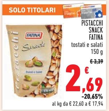 PISTACCHI SNACK FATINA
