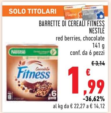 BARRETTE DI CEREALI FITNESS NESTLÉ