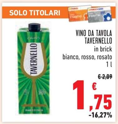 Vino da Tavola Tavernello